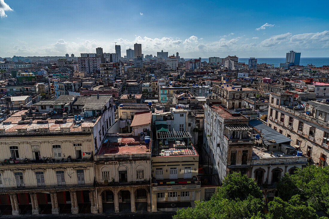 Blick über die Altstadt von Havanna, Kuba, Westindien, Mittelamerika