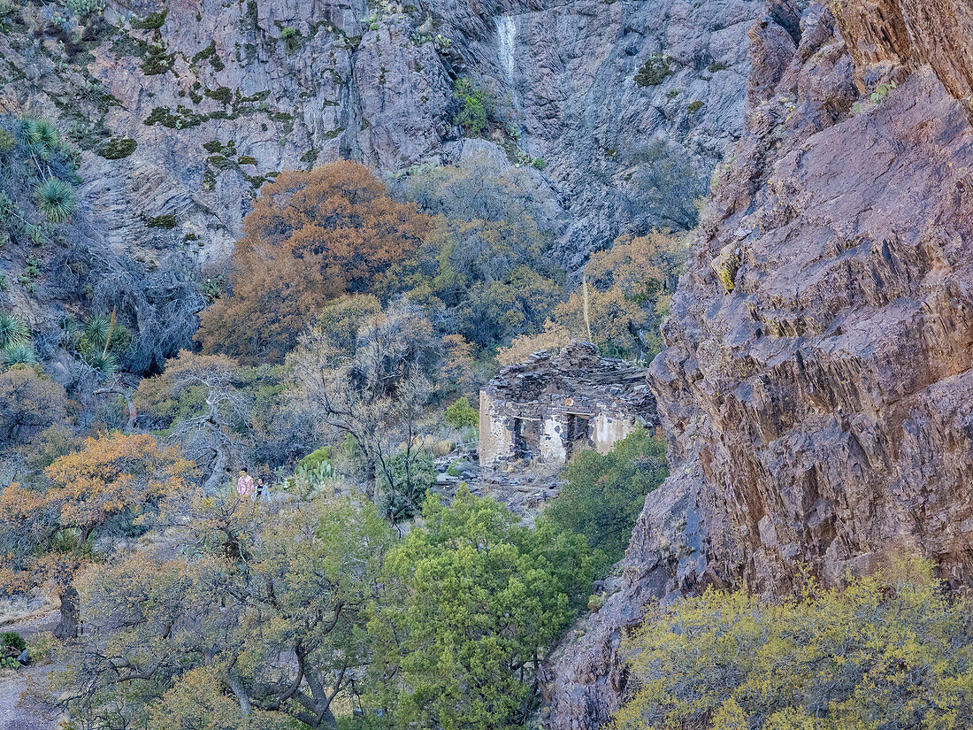 Abandoned building circa late 1800s from the Van Patten Mountain Camp, Dripping Springs Trail, Las Cruces, New Mexico, United States of America, North America