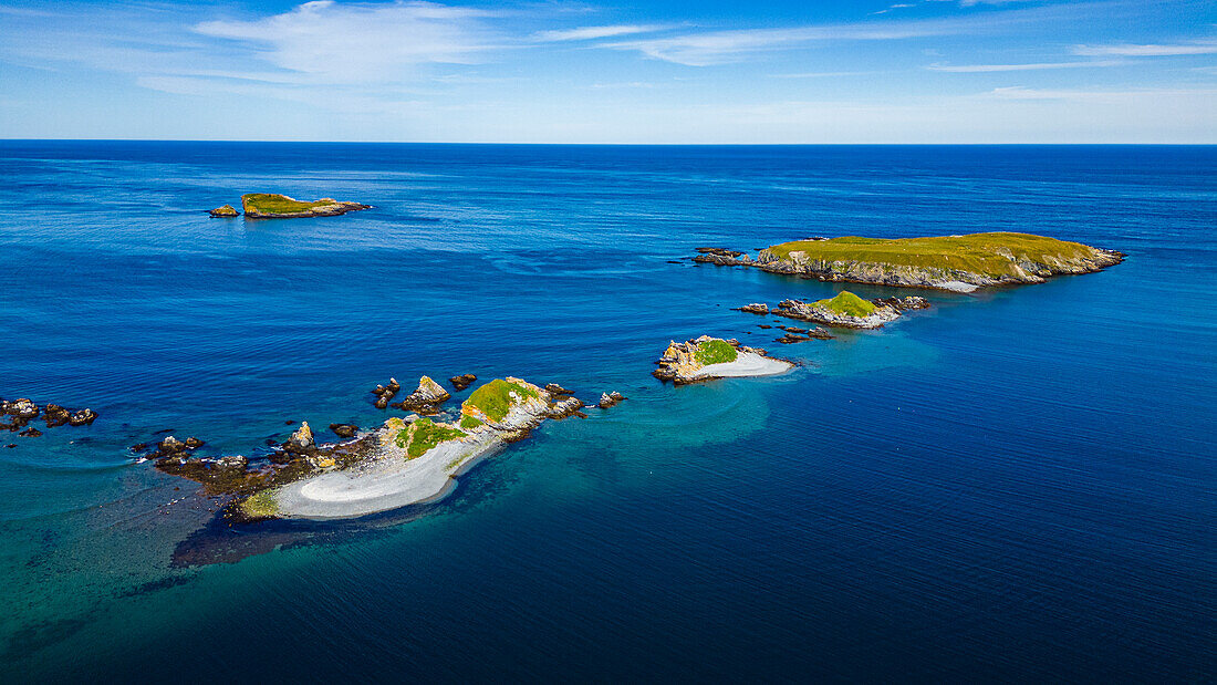 Luftaufnahme der Insel bei Ferryland, Avalon Peninsula, Neufundland, Kanada, Nordamerika