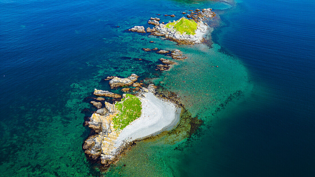 Luftaufnahme der Insel bei Ferryland, Avalon Peninsula, Neufundland, Kanada, Nordamerika