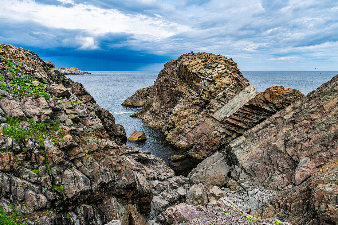 Tektonische Plattenfelsen, Bonavista-Halbinsel, Neufundland, Kanada, Nordamerika