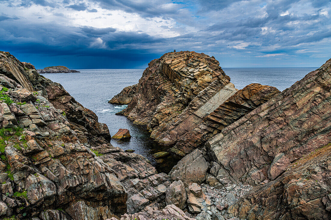 Tektonische Plattenfelsen, Bonavista-Halbinsel, Neufundland, Kanada, Nordamerika