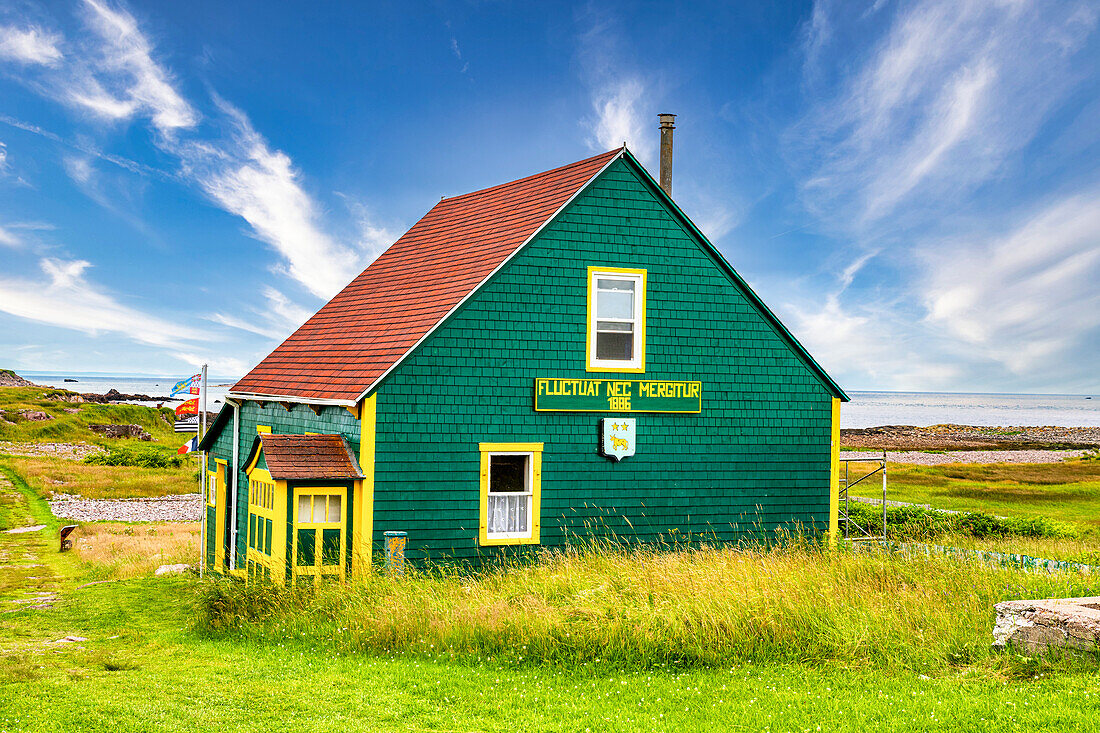 Old fishing houses, Ile aux Marins, fishermen's island, Territorial Collectivity of Saint-Pierre and Miquelon, Overseas Collectivity of France, North America