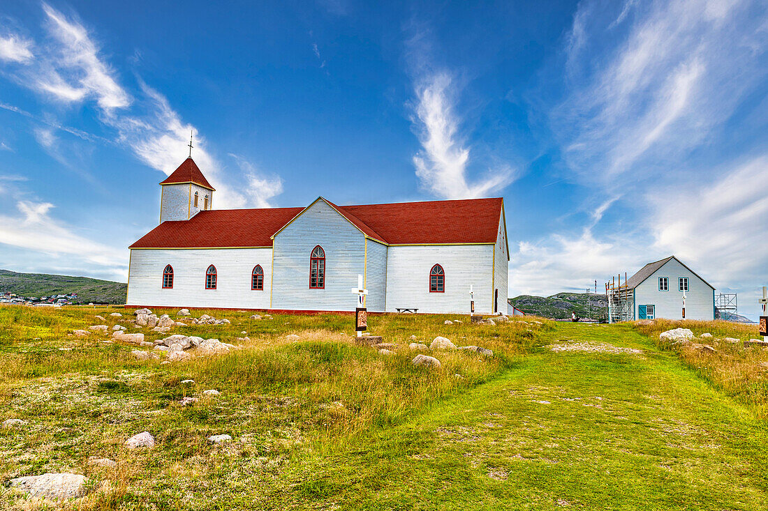 Old church, Ile aux Marins, fishermen's island, Territorial Collectivity of Saint-Pierre and Miquelon, Overseas Collectivity of France, North America