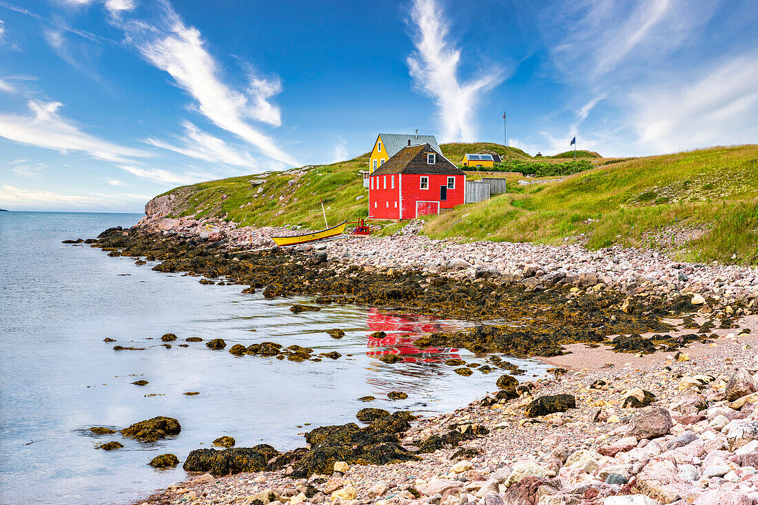 Old fishing houses, Ile aux Marins, fishermen's island, Territorial Collectivity of Saint-Pierre and Miquelon, Overseas Collectivity of France, North America
