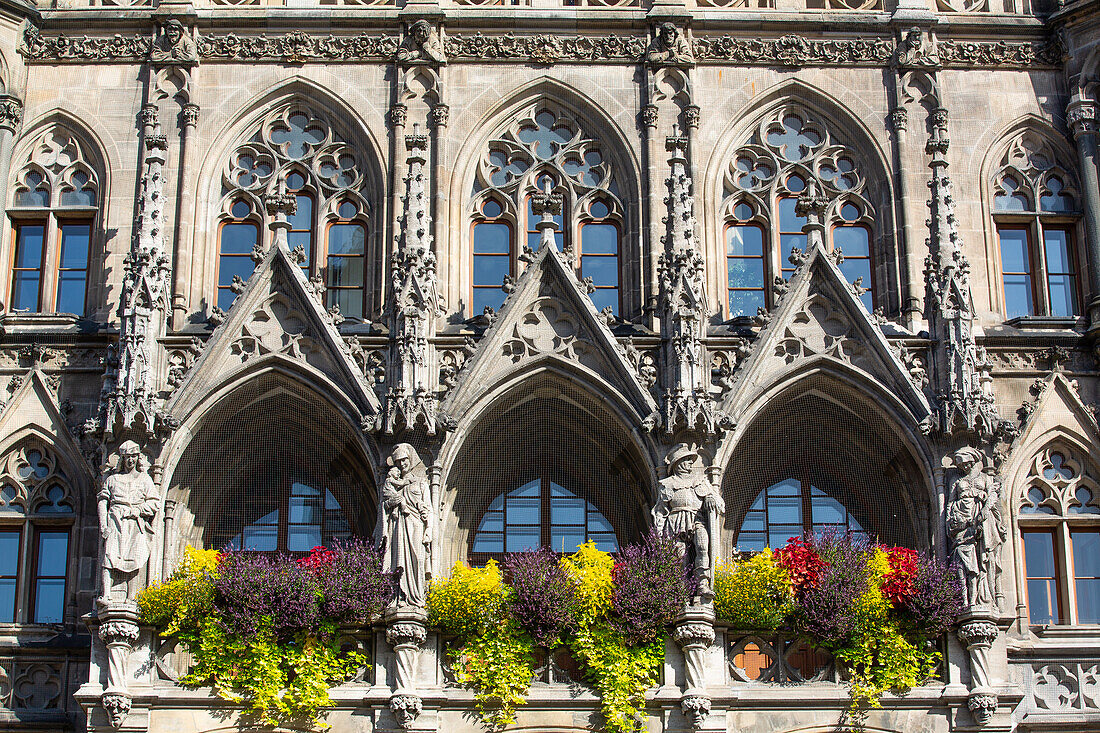 New Town Hall, Marienplatz (Plaza) (Square), Old Town, Munich, Bavaria, Germany, Europe