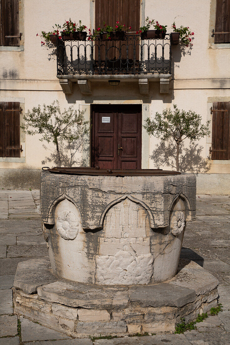 Well, dating from the 15th century, Motovun, Central Istria, Croatia, Europe