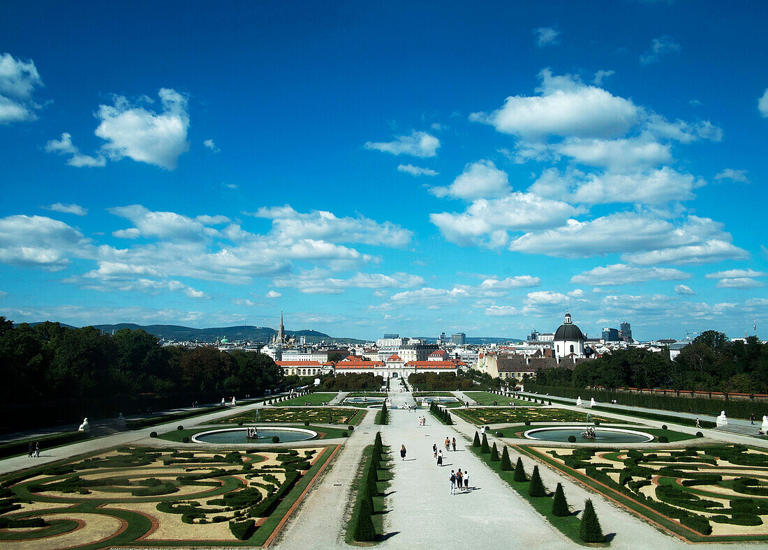 Gärten des Schlosses Belvedere, UNESCO-Weltkulturerbe, Wien, Österreich, Europa