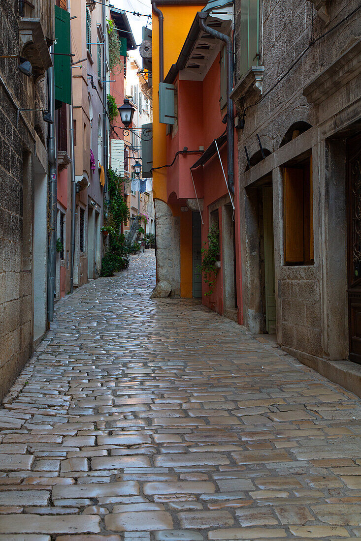 Street Scene, Old Town, Rovinj, Croatia, Europe