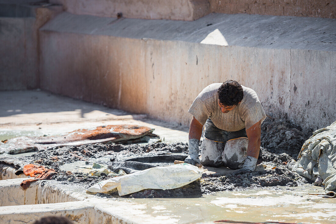 Marrakech Tanneries, Marrakesh, Morocco, North Africa, Africa