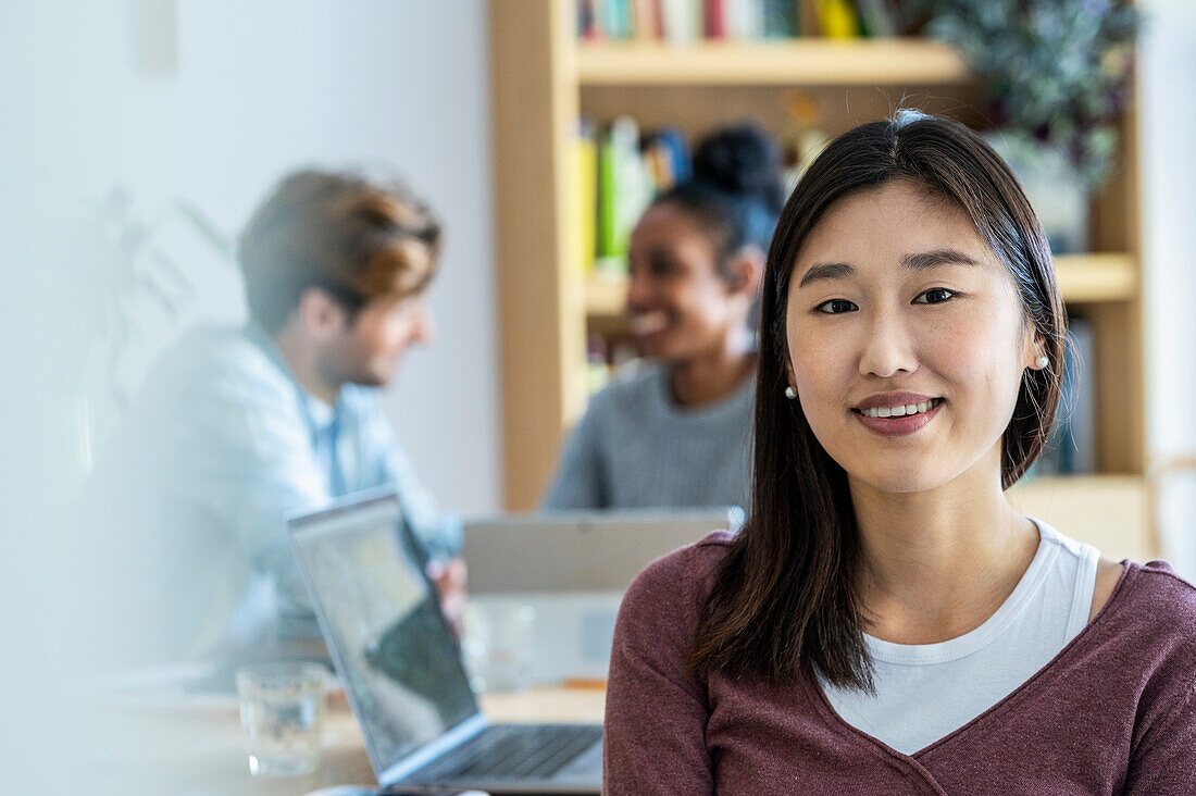 Young female entrepreneur looking at the camera