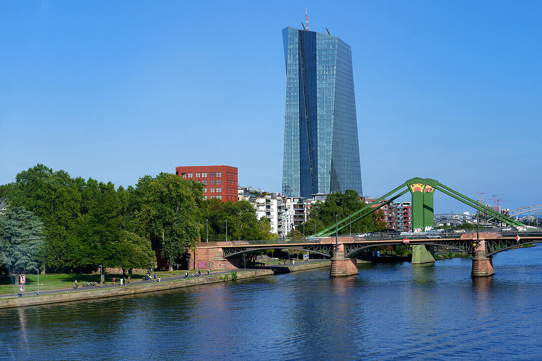 European Central Bank Building in the banking district, Frankfurt am Main, Hesse, Germany, Europe