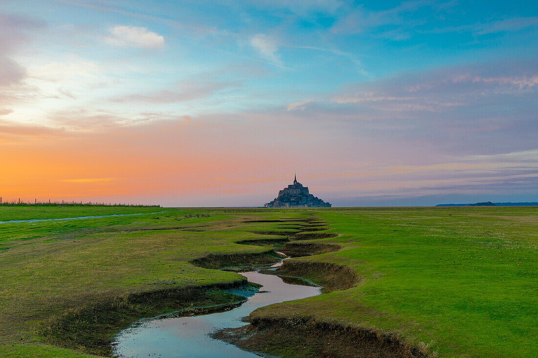 Mont Saint Michel, UNESCO-Welterbestätte, Normandie, Frankreich, Europa