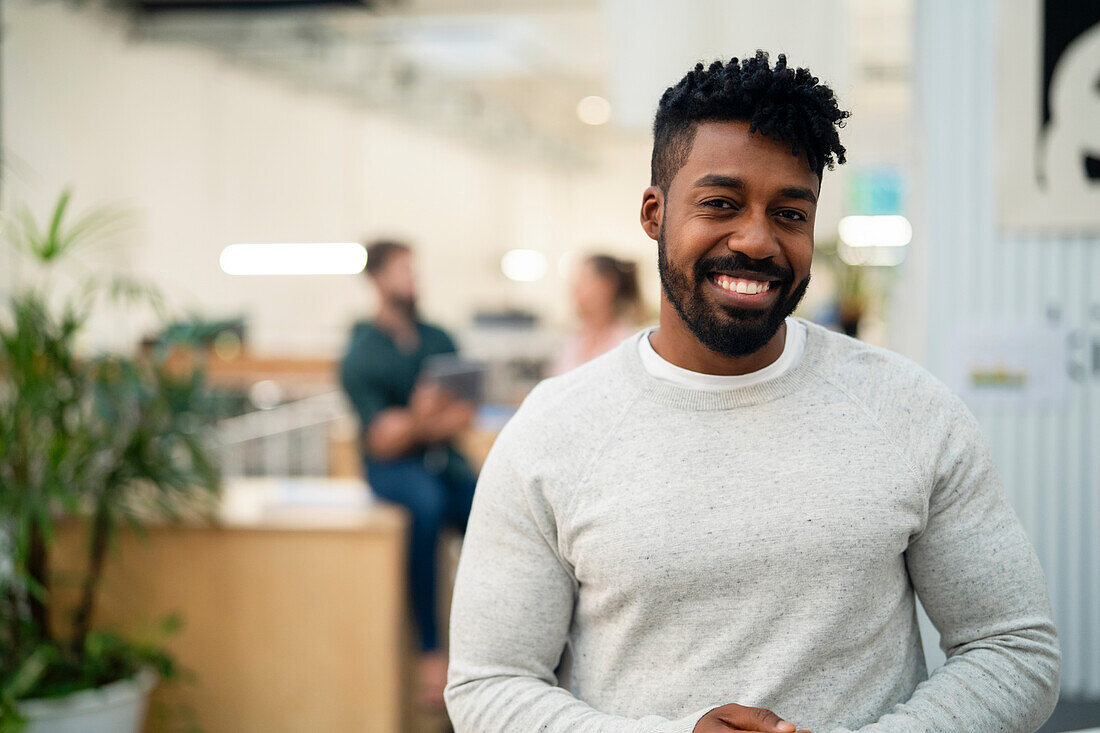 African American man looking at the camera