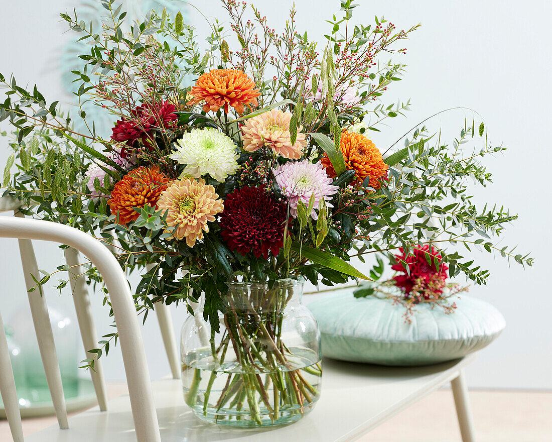 Mixed chrysanthemum bouquet