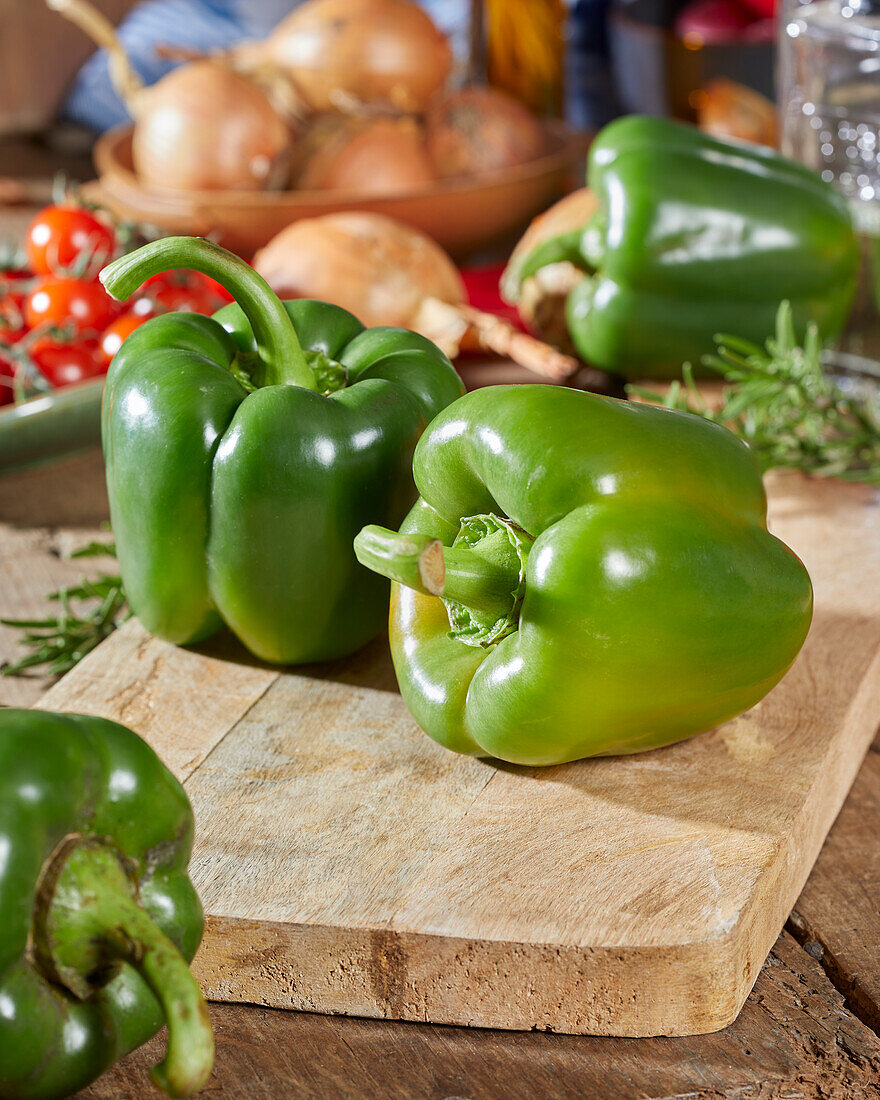 Green peppers, Capsicum annuum