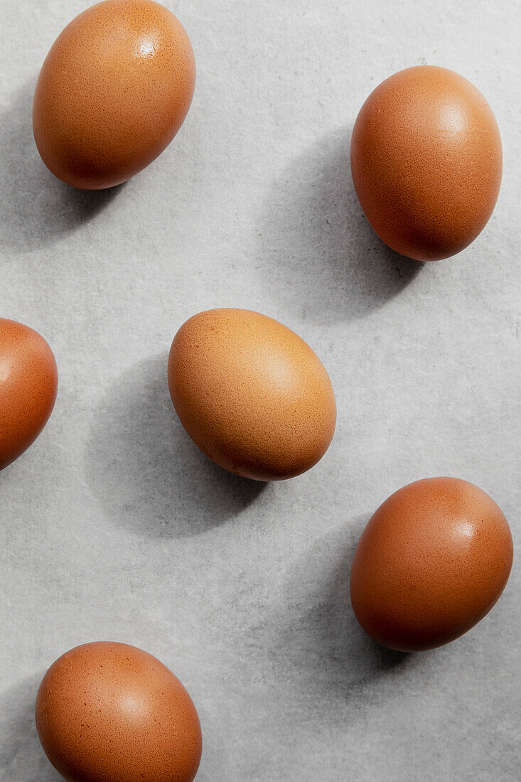 Fresh eggs in soft light