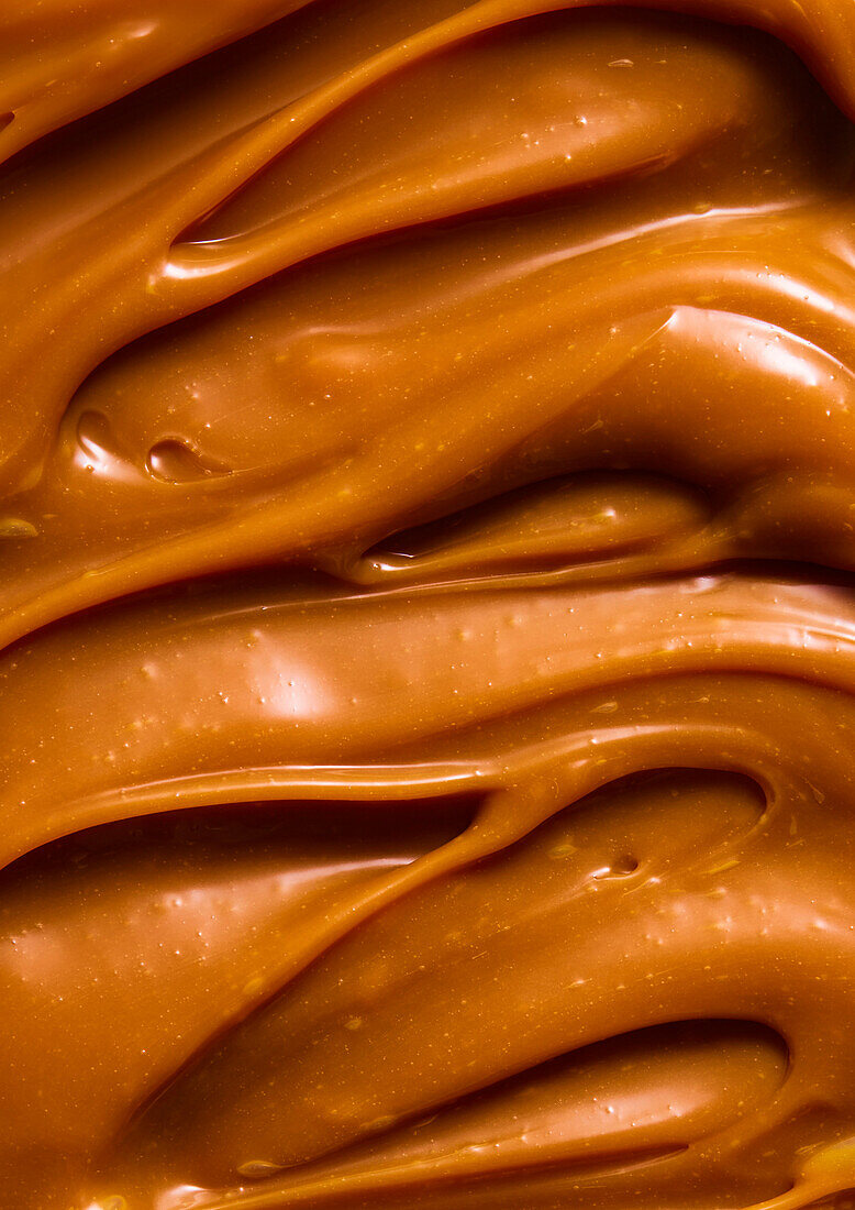 Close-up of swirled caramel