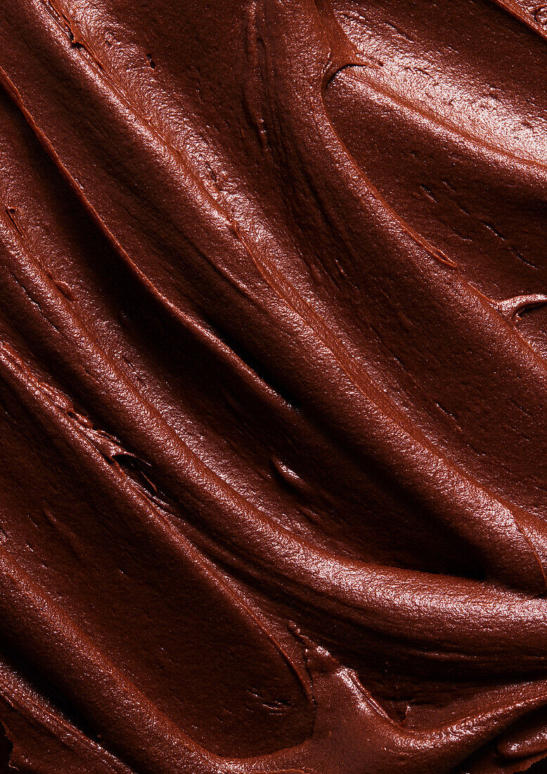 Close-up of chocolate icing
