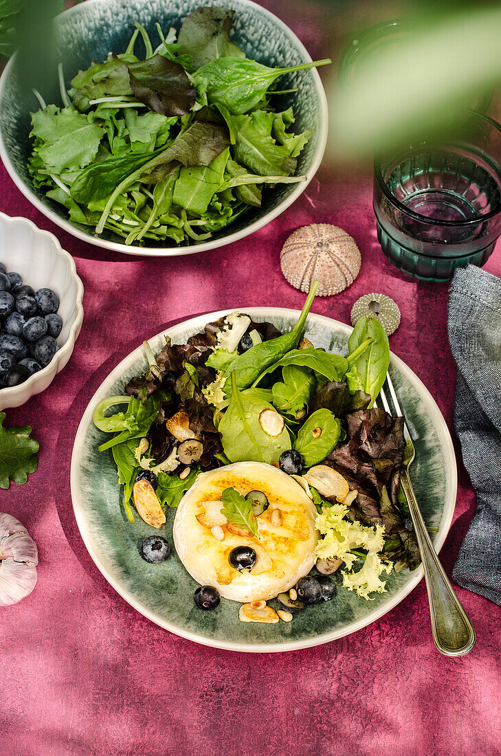 Roasted goat's cheese with salad