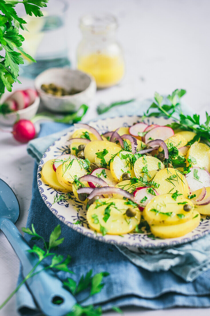 Kartoffelsalat mit Senf-Vinagrette
