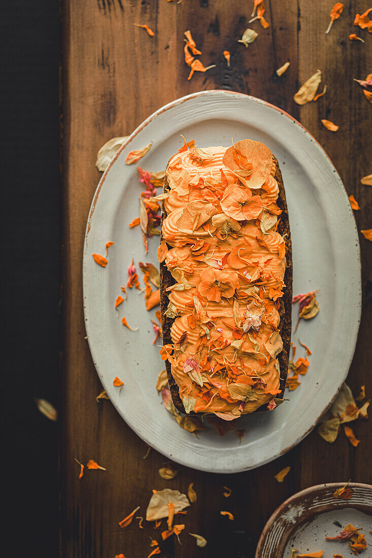 Sweet bread on a kitchen table