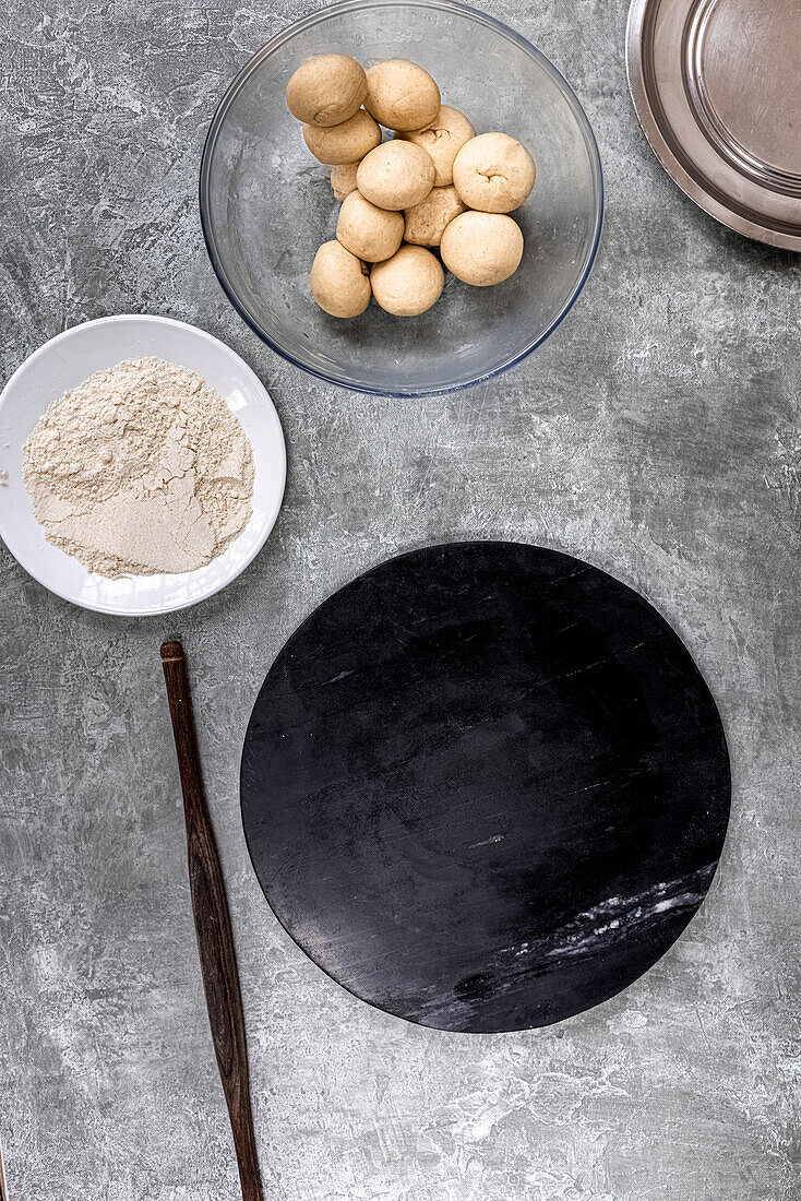 Steps to make chapati dough
