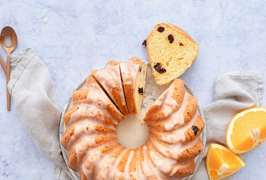 A circular Citrus Bundt Cake