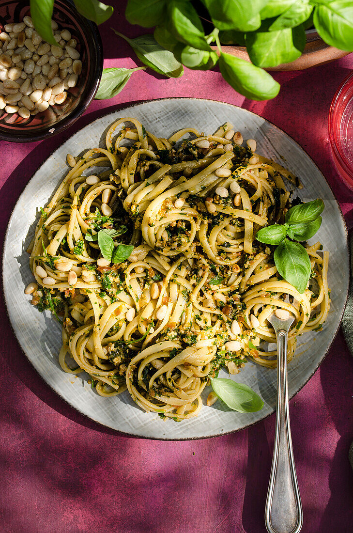 Sicilian pesto on a plate