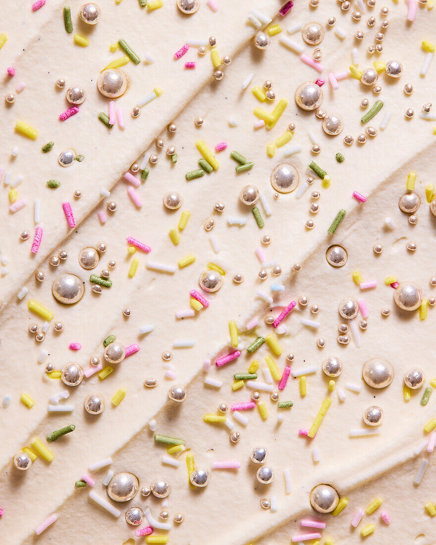 Whipped Vanilla Cream With Sprinkles