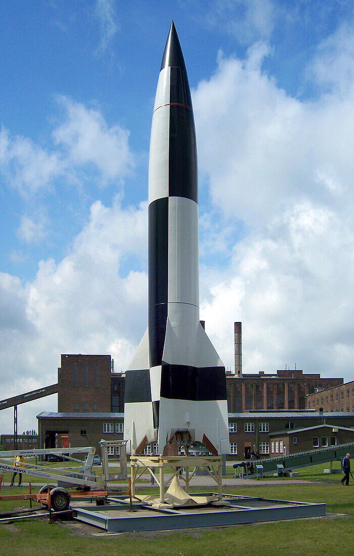 V-2 rocket display, Peenemunde. Germany