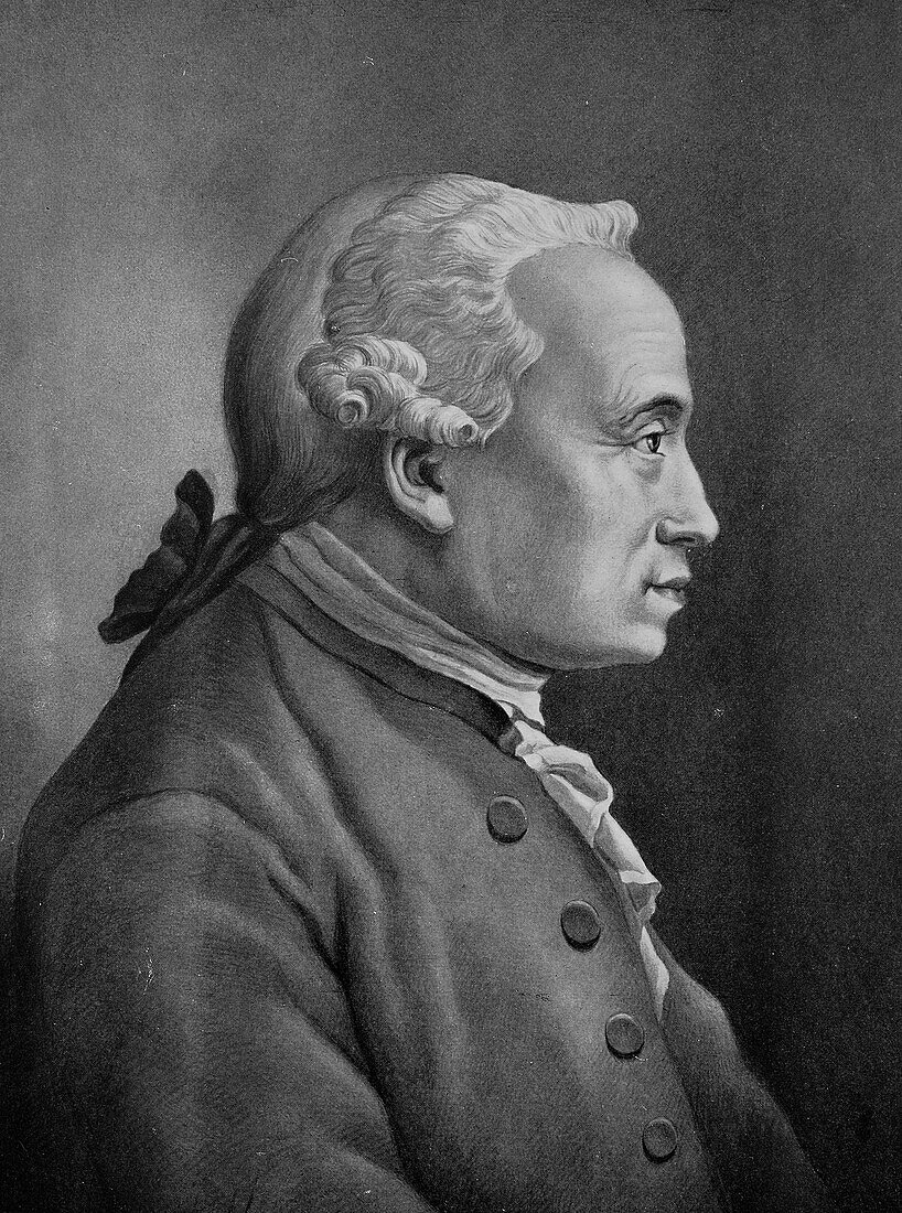 Immanuel Kant, German philosopher, illustration