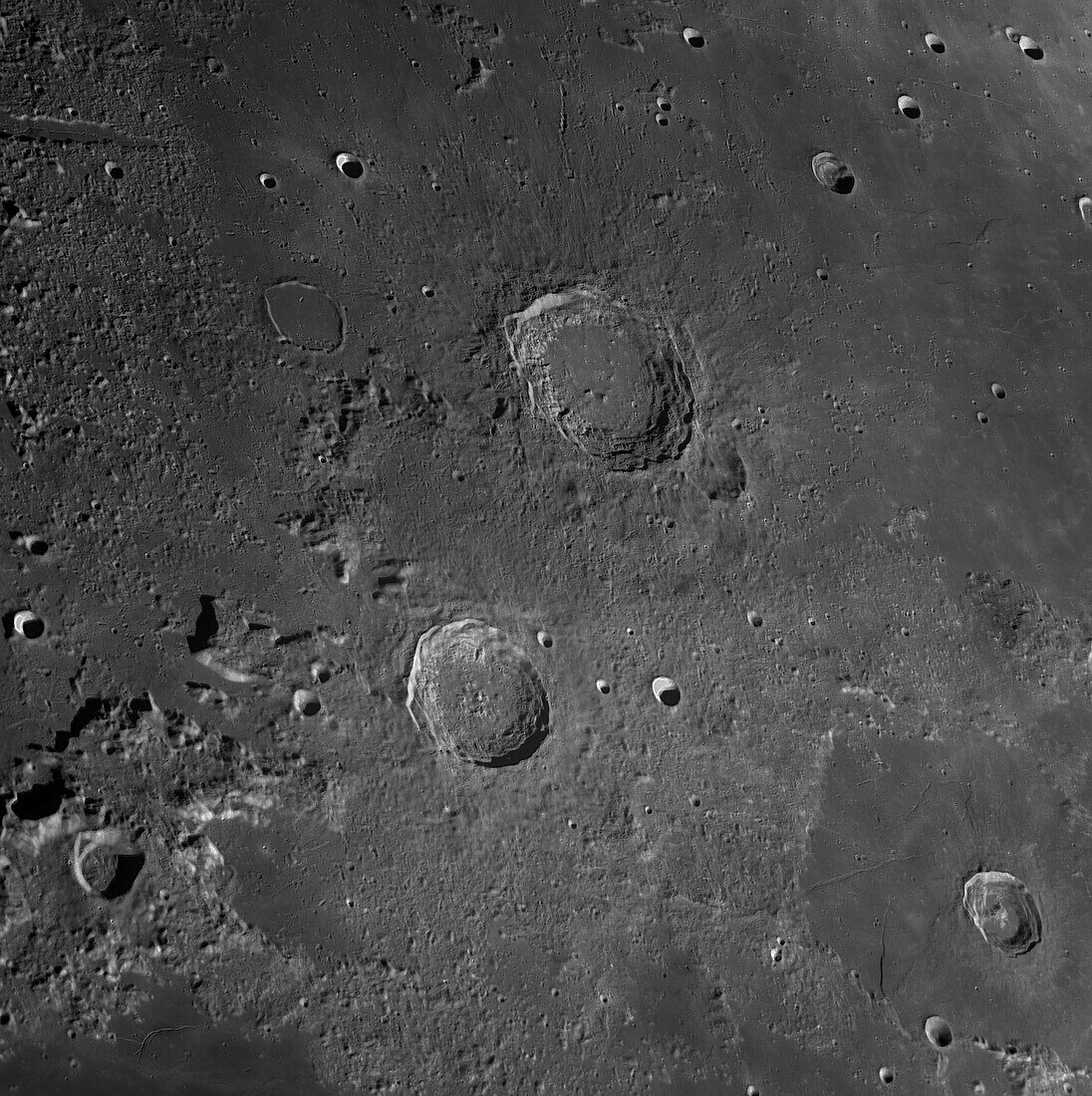 Aristoteles and Eudoxus lunar craters