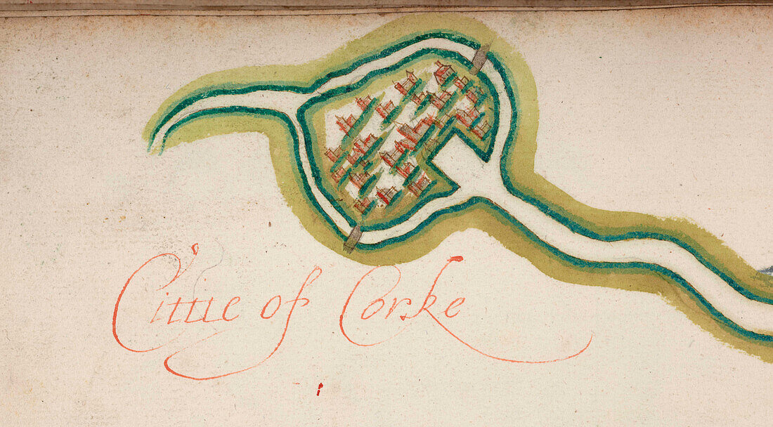 Cork, Ireland, 17th century map