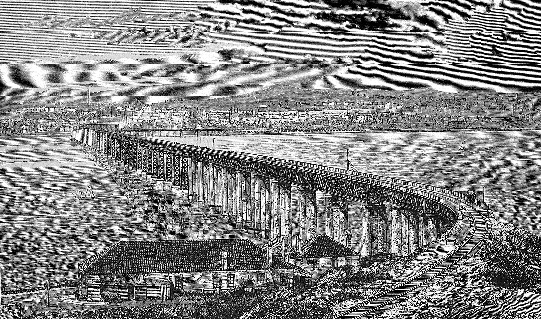 Taybridge, Dundee, Scotland, UK, 19th century illustration