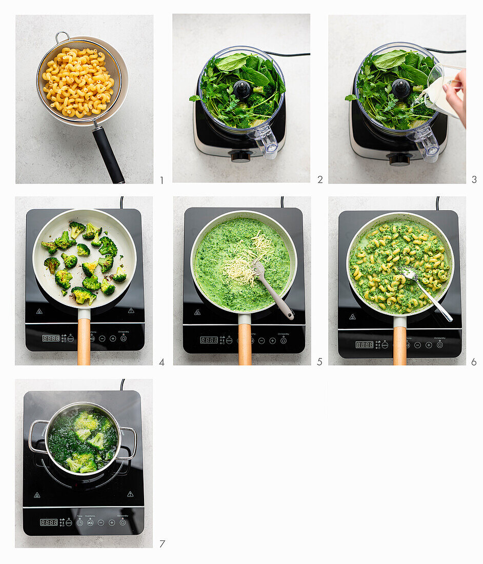 Prepare broccoli mac and cheese