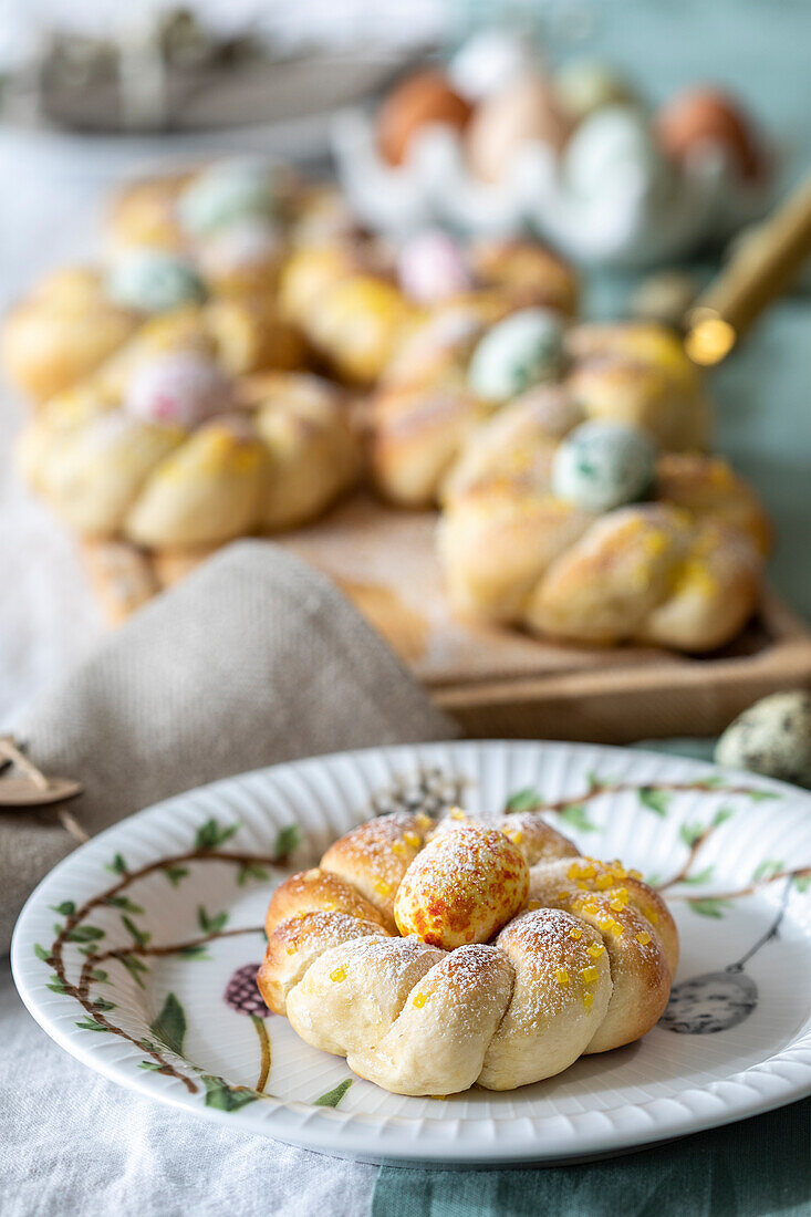 Easter yeast wreaths