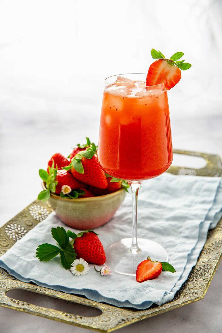 Erdbeer-Mocktail 'Sommernachtstraum'