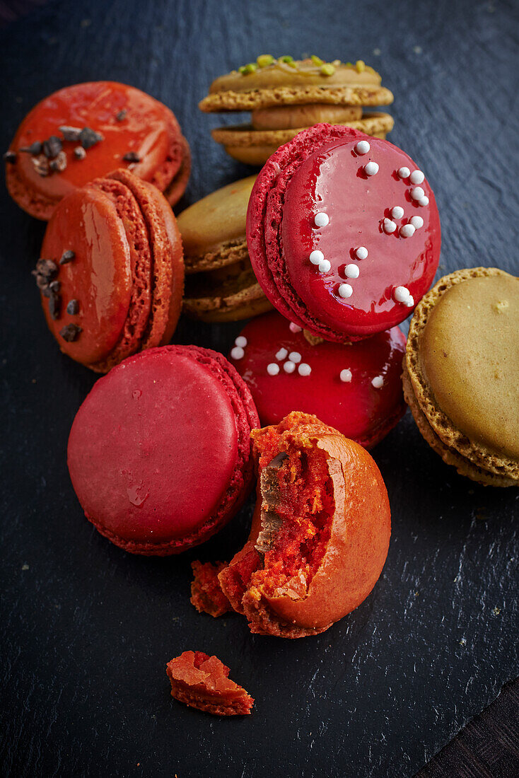 Bunte Auswahl an Macarons