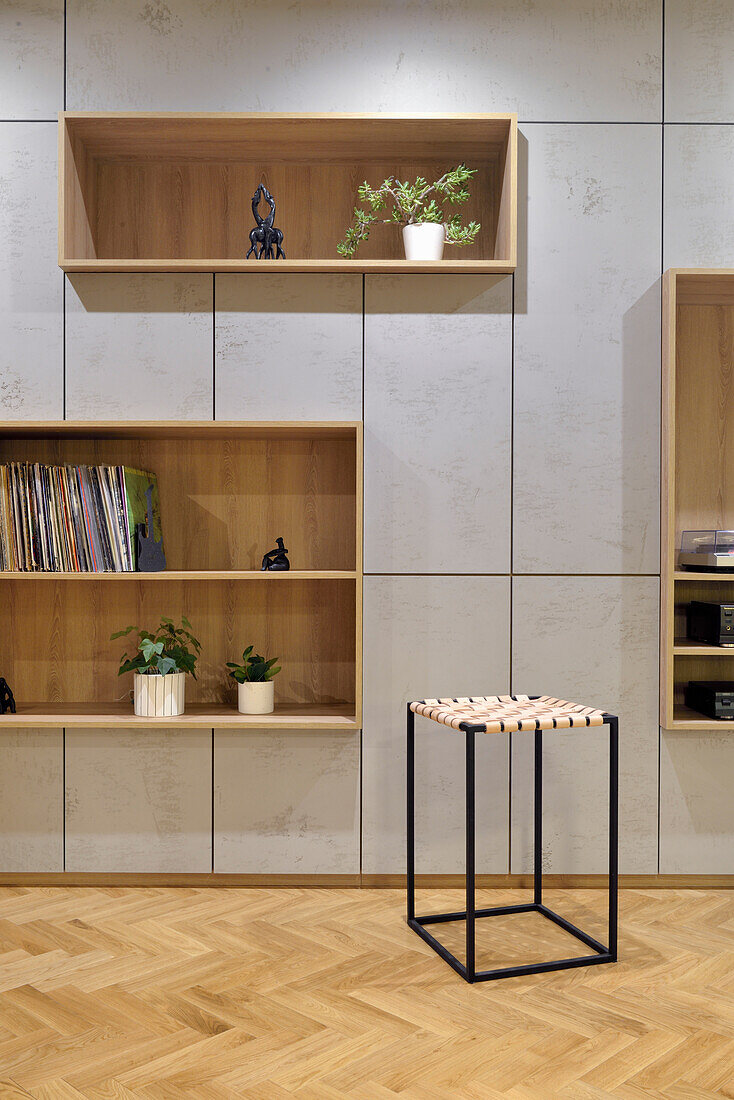 Wall unit system in a minimalist design