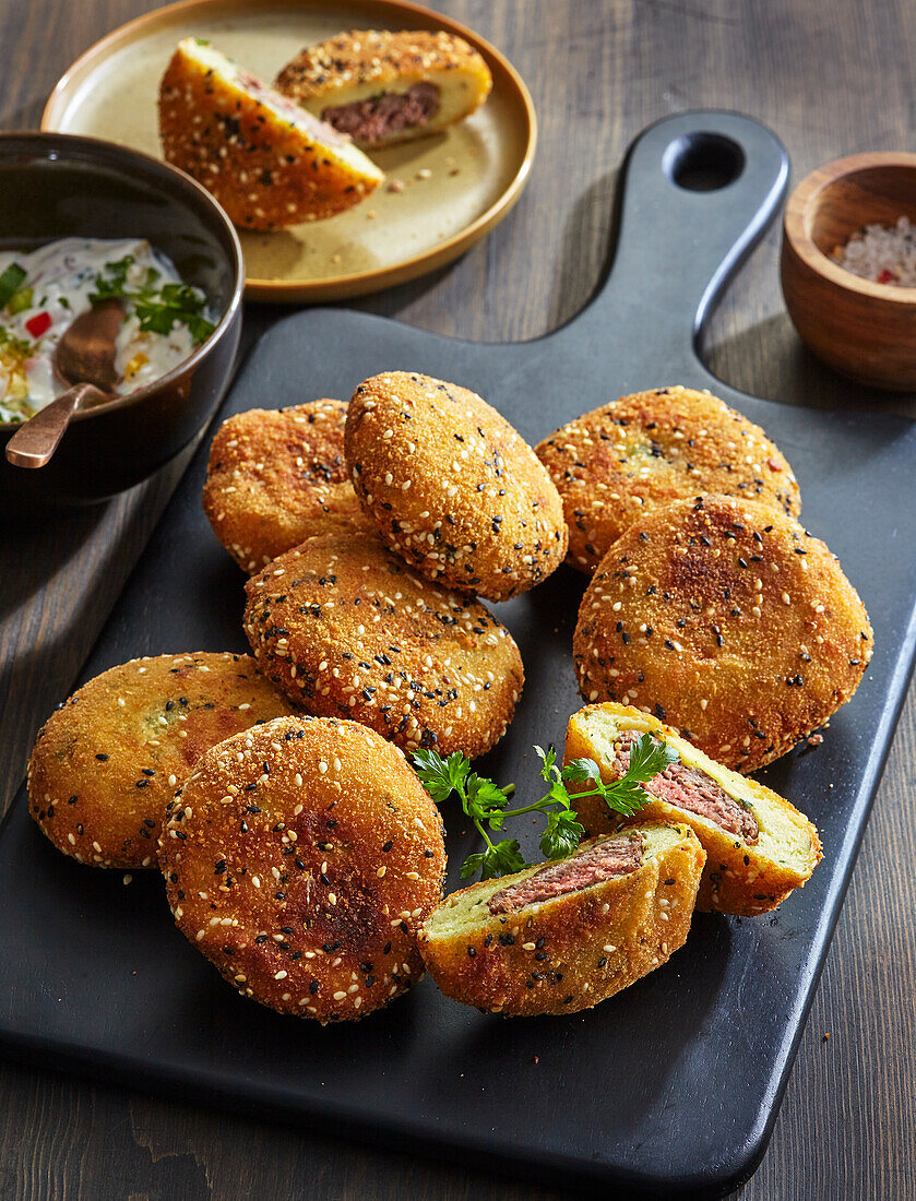 Croquettes with minced beef filling
