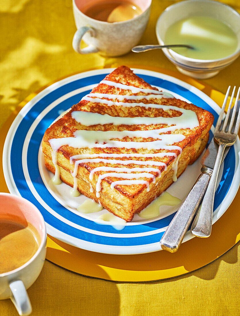 Hong Kong-style French toast with peanut butter filling