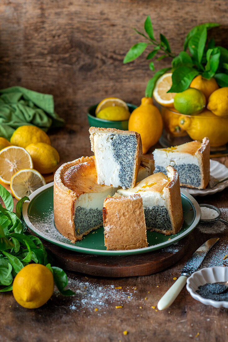 Mohn-Zitronen-Quarkkuchen