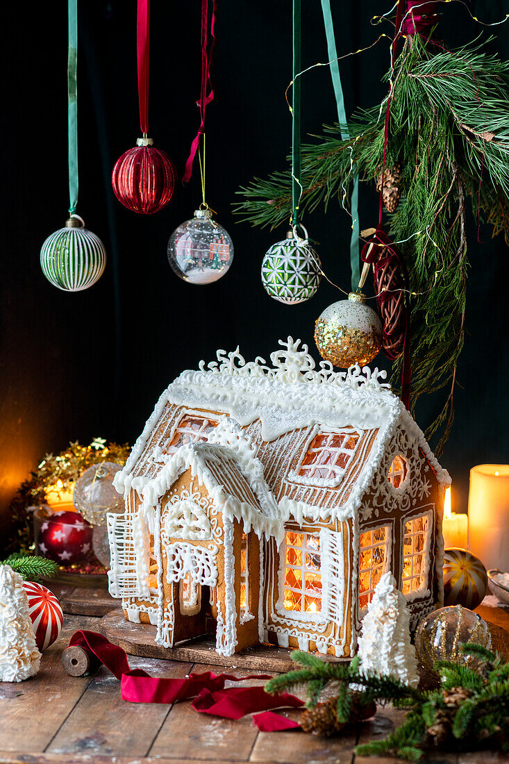 Large gingerbread house