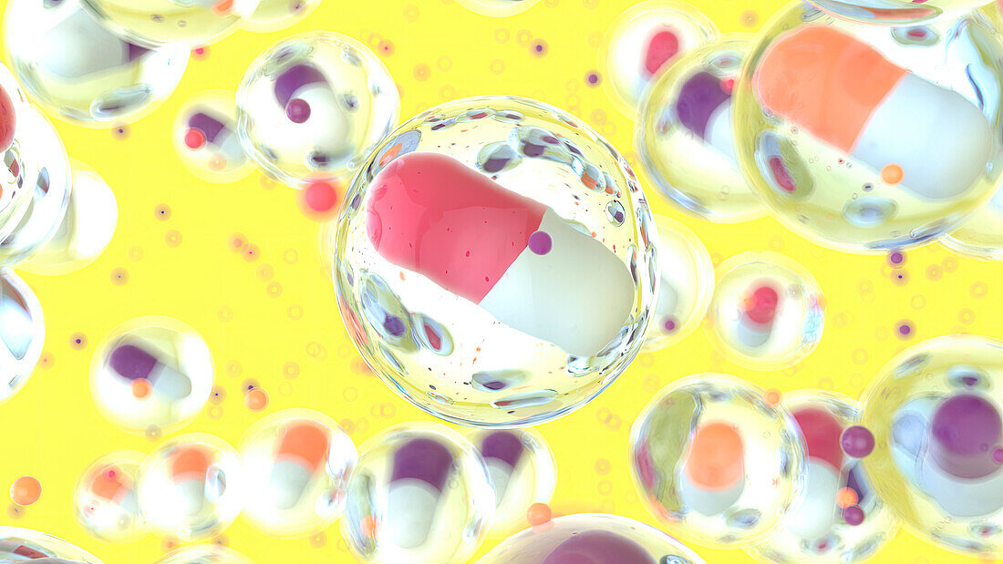 Drug innovation, conceptual illustration