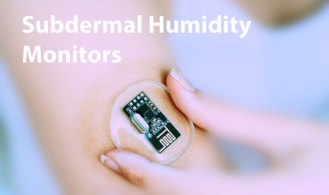 Subdermal humidity monitors, conceptual image