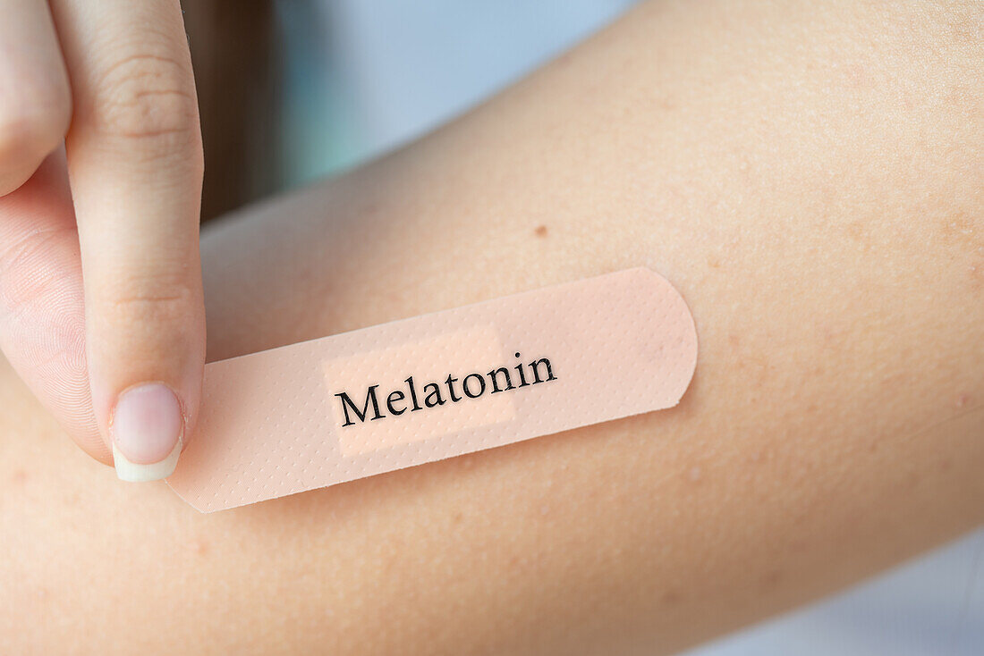 Melatonin dermal patch, conceptual image