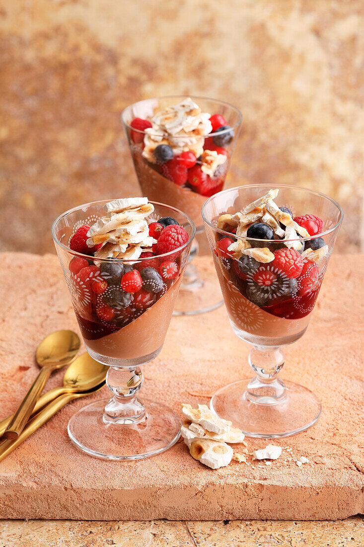 Panna cotta with summer berries