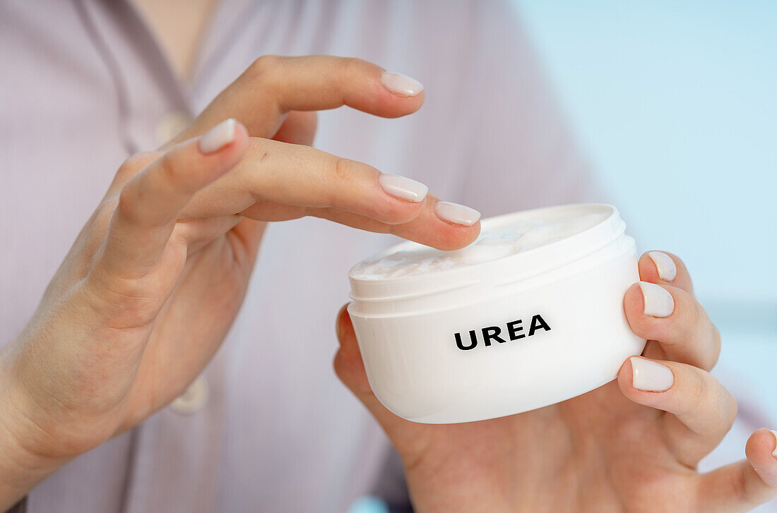 Urea medical cream, conceptual image