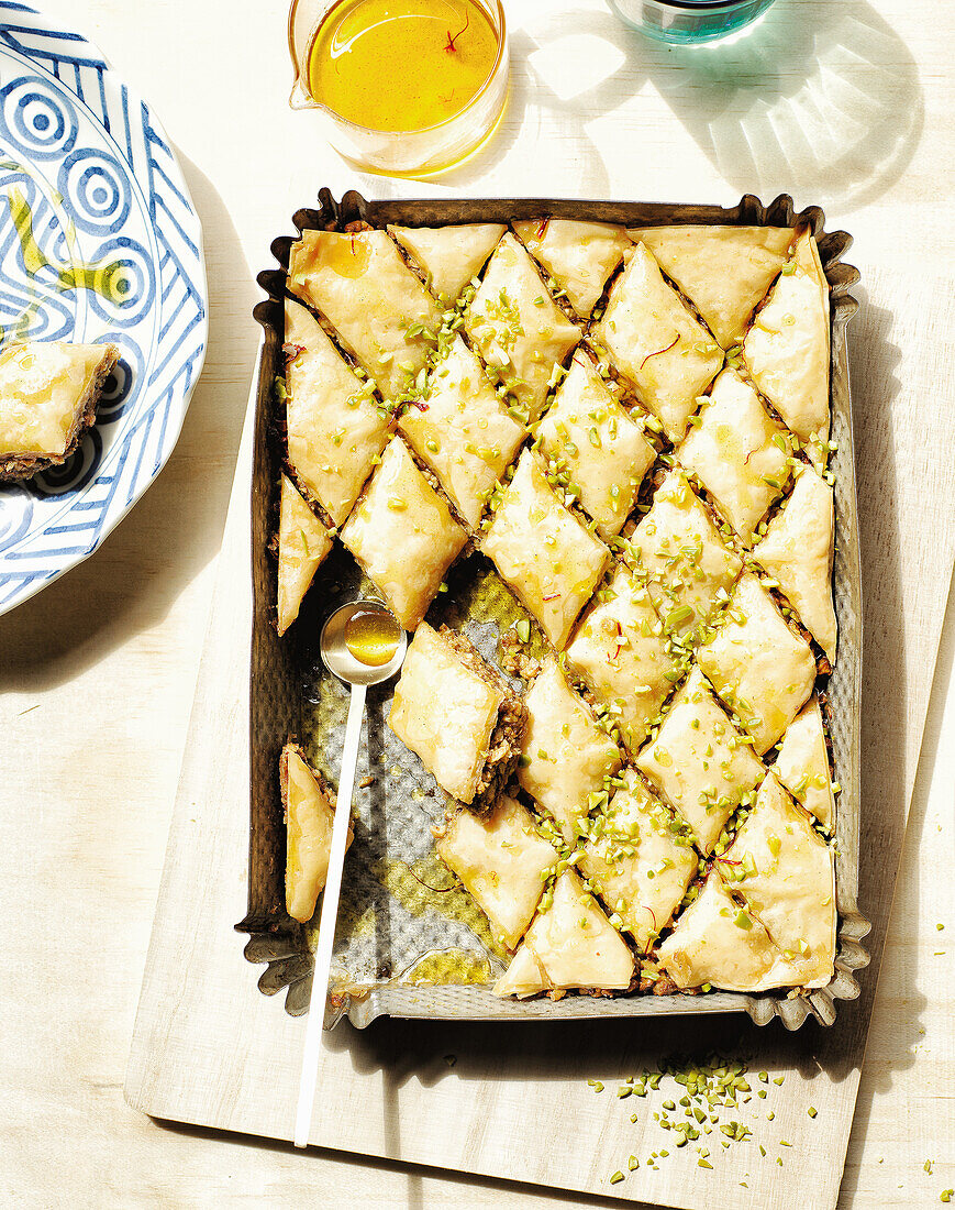 Baklava with pistachios